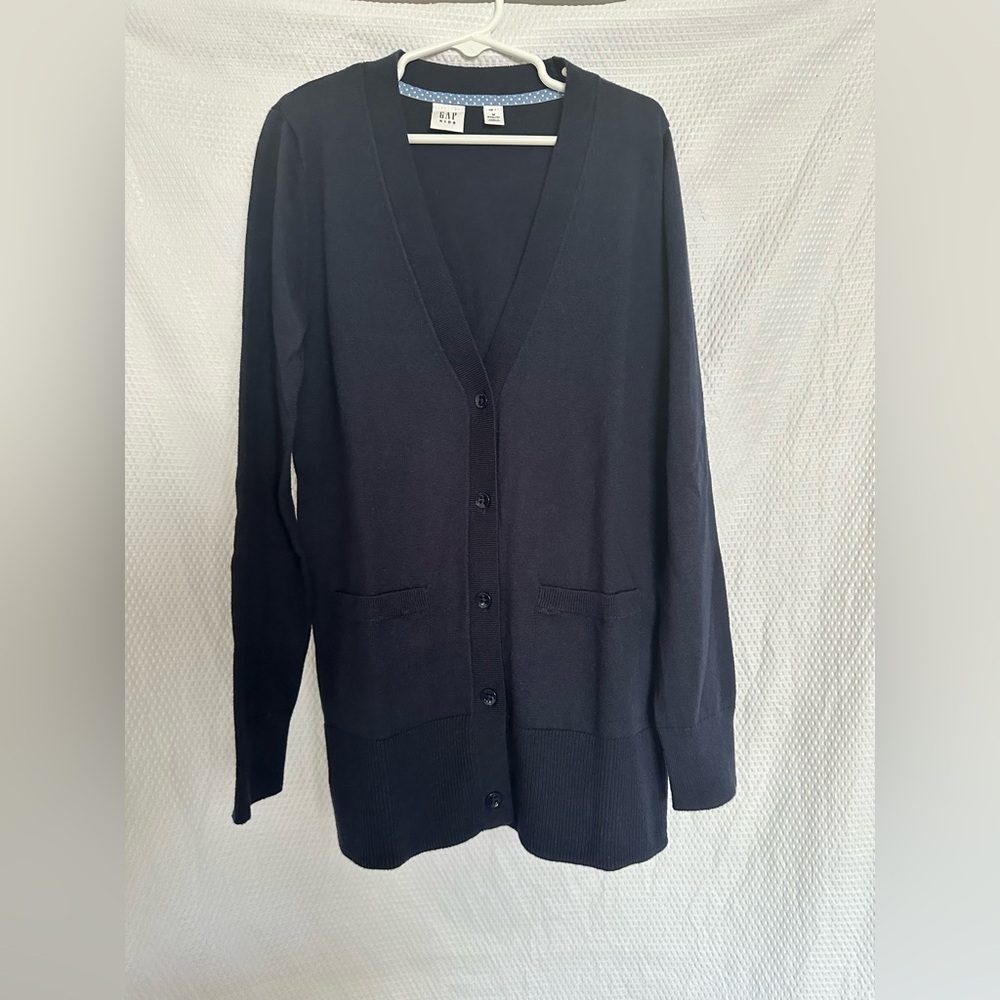 GAP Girl's Classic Black Cardigan Sweater